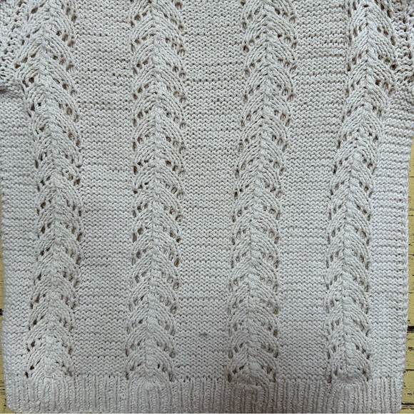 Women’s Vintage Hand Knit Long Sleeve Boat Neck Pullover Sweater. Size S/M - Picture 4 of 6